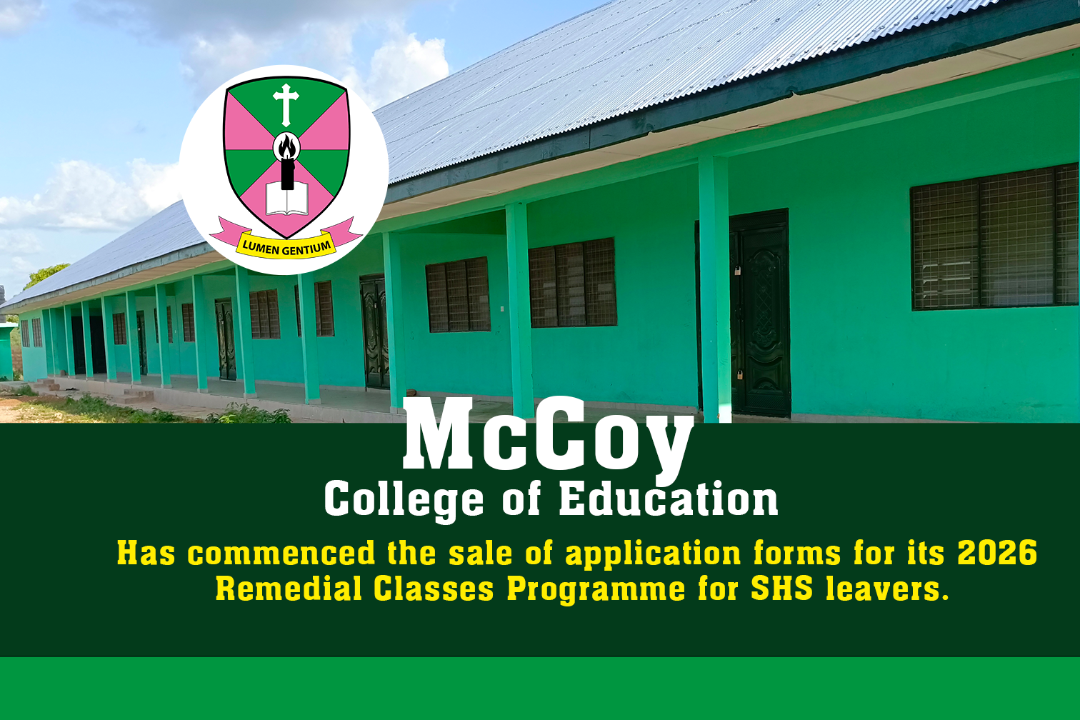 Sale of 2025/2026 Remedial Classes Programme Forms